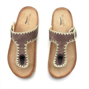 Glaze Kids Tan and Cream Sandals
